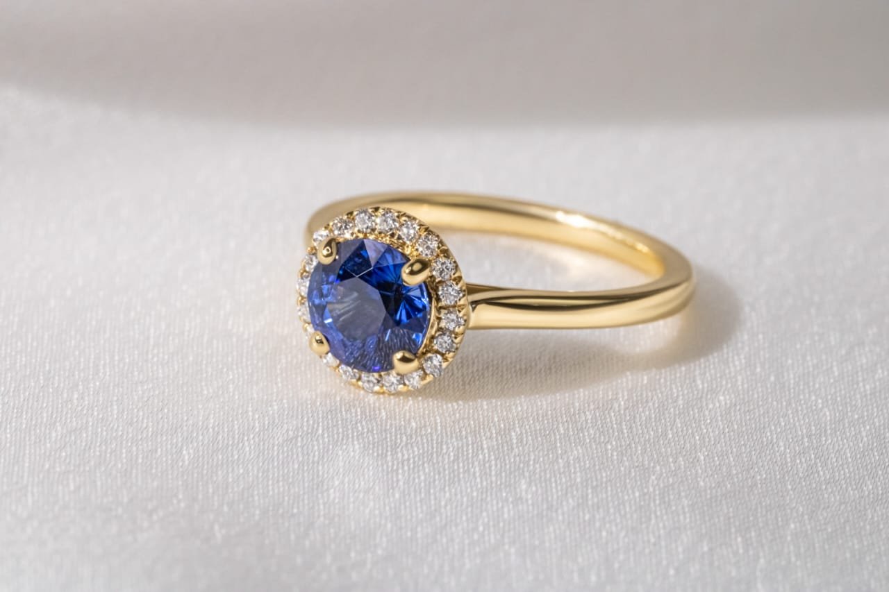 Blue Diamond Ring